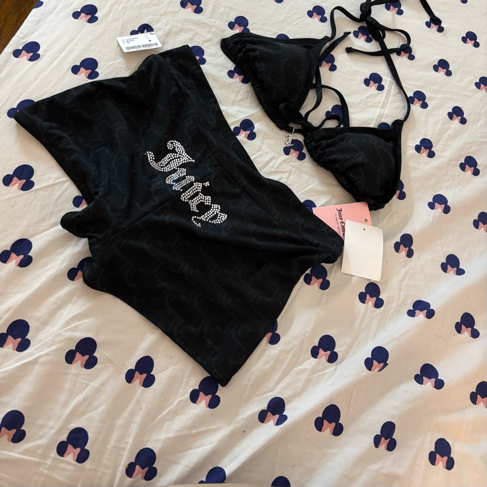 Juicy Couture Black swim set NWT - Picture 2 of 6